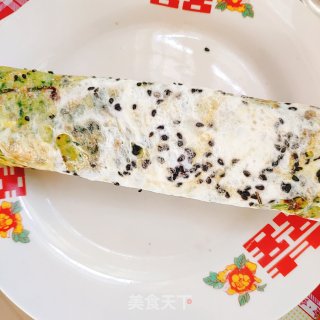香肠菜蛋卷的做法步骤：7