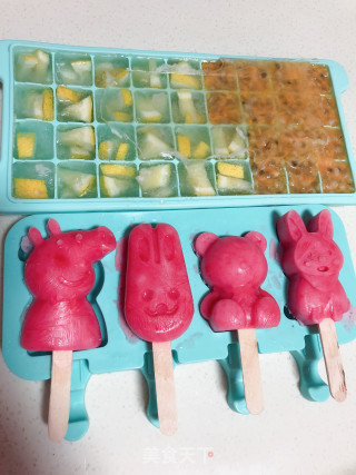 水果酸奶冰棍的做法步骤：2