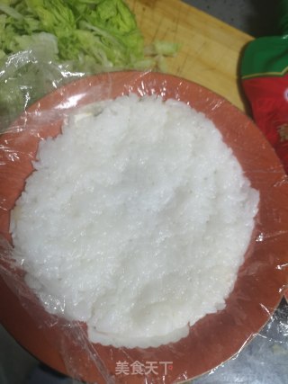 紫菜米堡的做法步骤：2