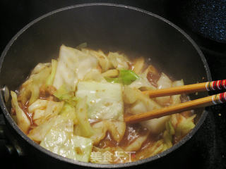 麻油鸡汤煮圆白菜的做法步骤：5