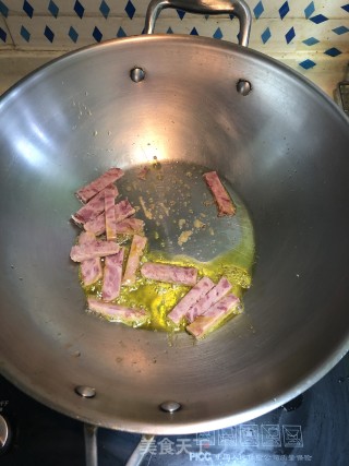 香辣粉丝包菜烧火腿的做法步骤：4