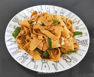 尖椒干豆腐的做法步骤：5