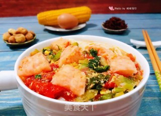虾滑鸡蛋时蔬面的做法步骤：12