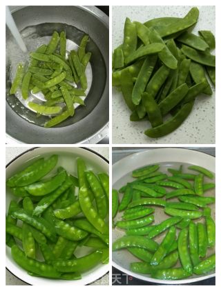瑶柱荷兰豆胡萝卜的做法步骤：2