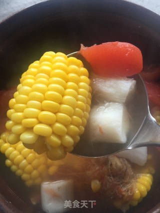 蕃茄玉米淮山素汤的做法步骤：8