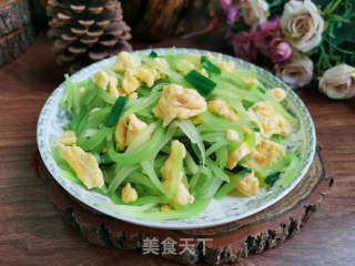 莴笋丝炒蛋的做法步骤：7
