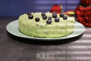 菠菜戚风蛋糕！的做法步骤：12