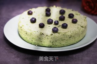 菠菜戚风蛋糕！的做法步骤：13