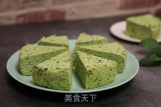 菠菜戚风蛋糕！的做法步骤：15