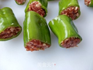 “ 肉菜 ”尖椒酿肉的做法步骤：6