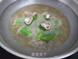“ 肉菜 ”尖椒酿肉的做法步骤：8
