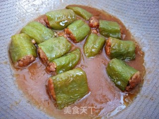 “ 肉菜 ”尖椒酿肉的做法步骤：11