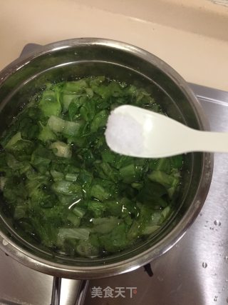生菜香油汤的做法步骤：7