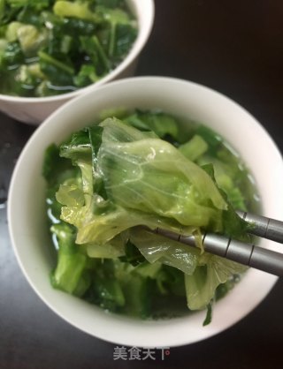 生菜香油汤的做法步骤：10