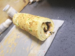 肉松紫菜蛋糕卷的做法步骤：18