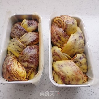 巧克力大理石花纹吐司面包的做法步骤：25