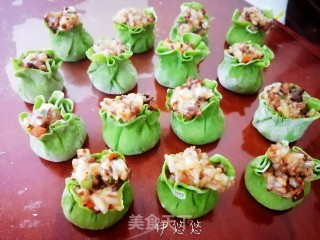 菠菜烧卖。的做法步骤：15