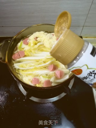 上汤娃娃菜的做法步骤：8