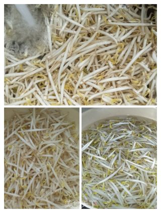 胡萝卜丝炒绿豆芽的做法步骤：2