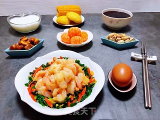 韭菜胡萝卜炒虾仁的做法步骤：15