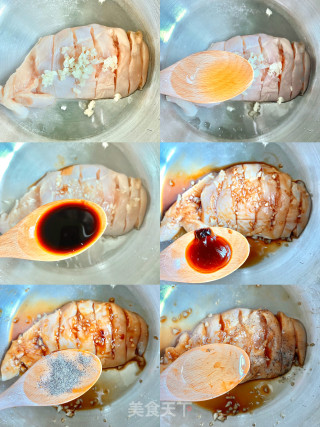 减脂蜜汁鸡胸肉的做法步骤：3