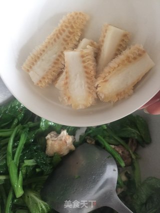 春菜鸡骨汤的做法步骤：9