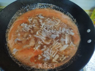 快手汤   番茄肥牛汤的做法步骤：7
