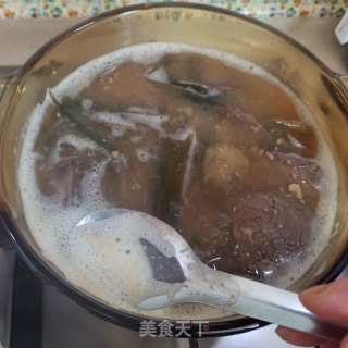 牛肉黄豆芽酱汤的做法步骤：5