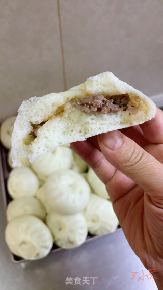 超好吃的香葱牛肉包子的做法步骤：23