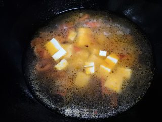 番茄豆腐汤的做法步骤：5