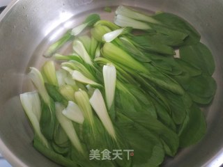蒜蓉海米油菜的做法步骤：4