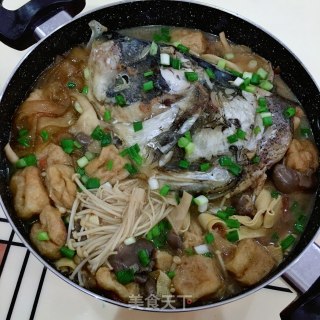 鱼头炖菜的做法步骤：22