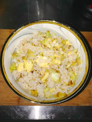 榨菜鸡蛋炒饭的做法步骤：7