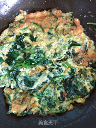 菠菜煎蛋的做法步骤：5