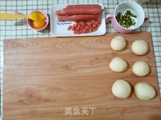 火腿葱香面包的做法步骤：7