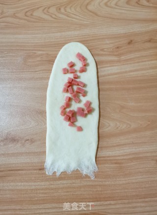 火腿葱香面包的做法步骤：8