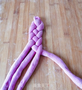 红火龙果花样面包的做法步骤：12