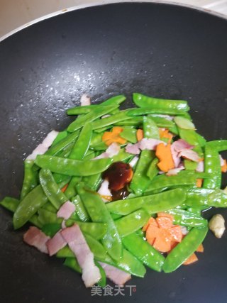 #春日应季美食#小炒培根荷兰豆的做法步骤：6