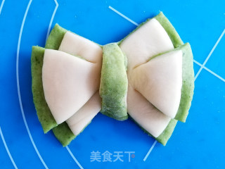 菠菜蝴蝶结卡通馒头的做法步骤：9