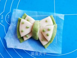 菠菜蝴蝶结卡通馒头的做法步骤：10
