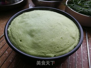 #春日美食#菠菜蒸蛋糕的做法步骤：13