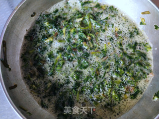艾叶煎蛋的做法步骤：6