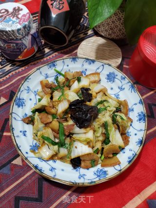 五花肉烧白菜黑木耳的做法步骤：8