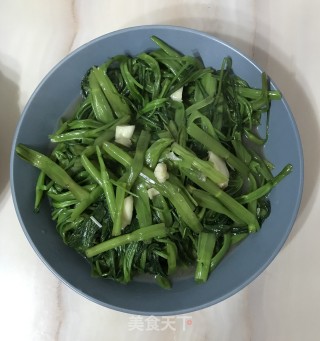 虾酱炒通菜的做法步骤：7
