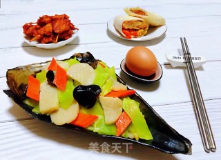 带子炒莴笋胡萝卜木耳的做法步骤：12