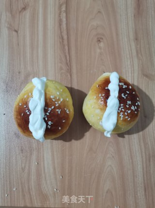 黄桃奶油面包的做法步骤：9
