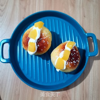黄桃奶油面包的做法步骤：10