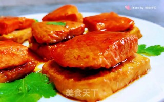 照烧三文鱼煎豆腐的做法步骤：14