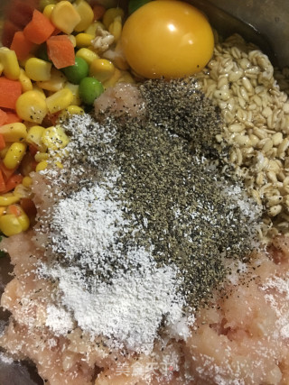 鸡肉燕麦饼的做法步骤：3