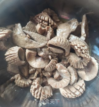 蒜苔辣炒腰花的做法步骤：7